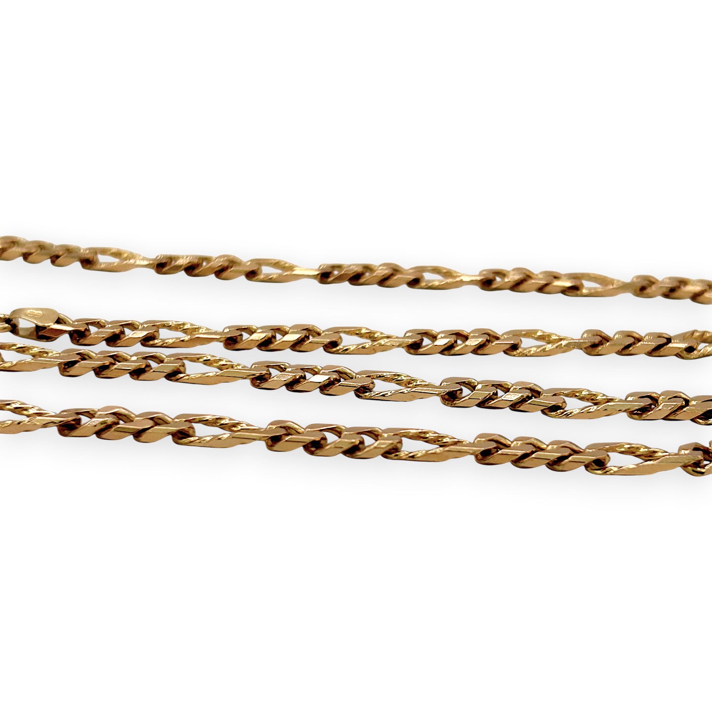 NZGD | 9ct Gold Imperial Diamond‑Cut Figaro Chain Valuation $8,400