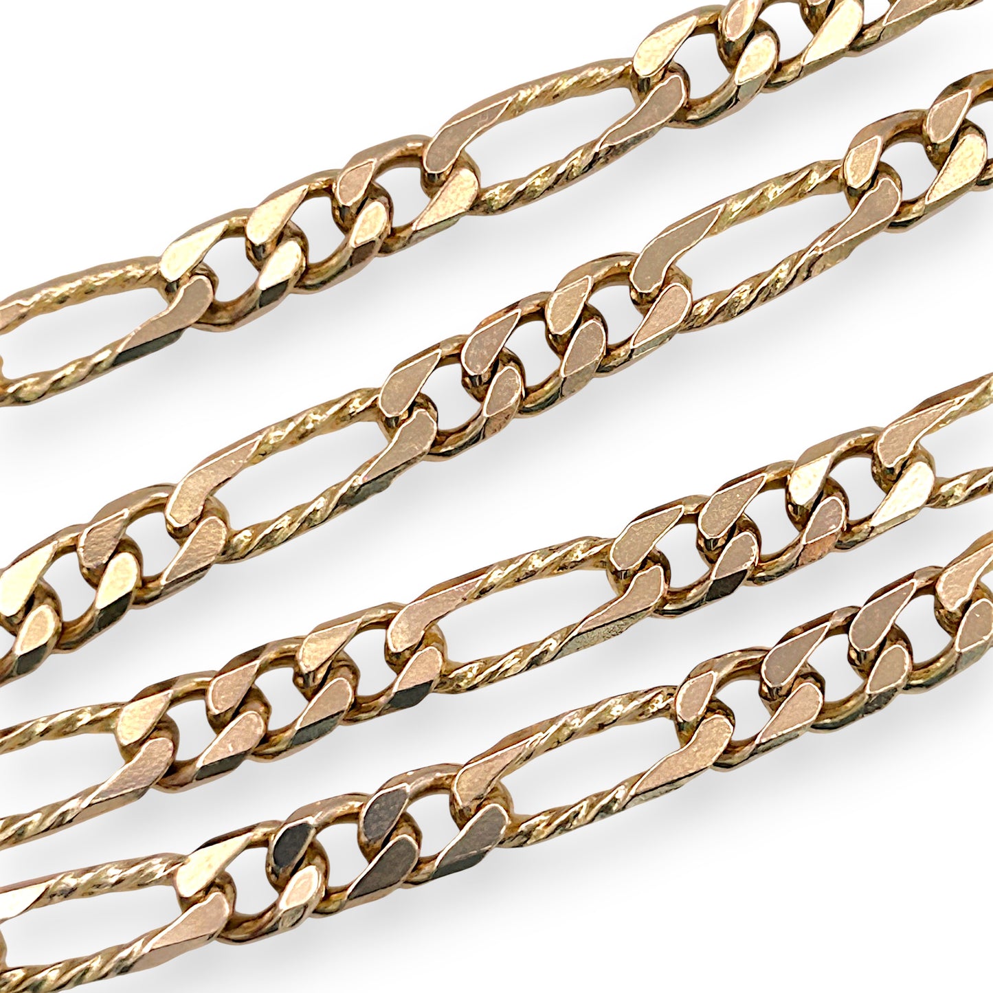 NZGD | 9ct Gold Imperial Diamond‑Cut Figaro Chain Valuation $8,400