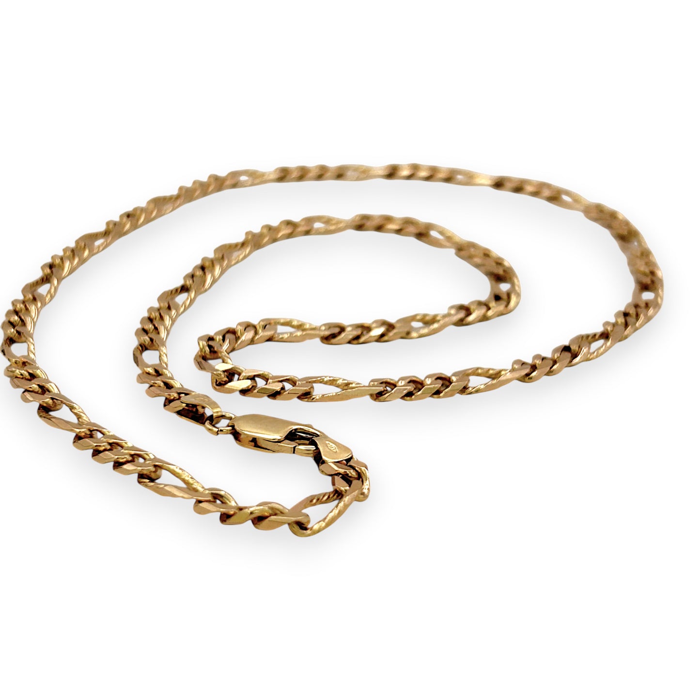 NZGD | 9ct Gold Imperial Diamond‑Cut Figaro Chain Valuation $8,400