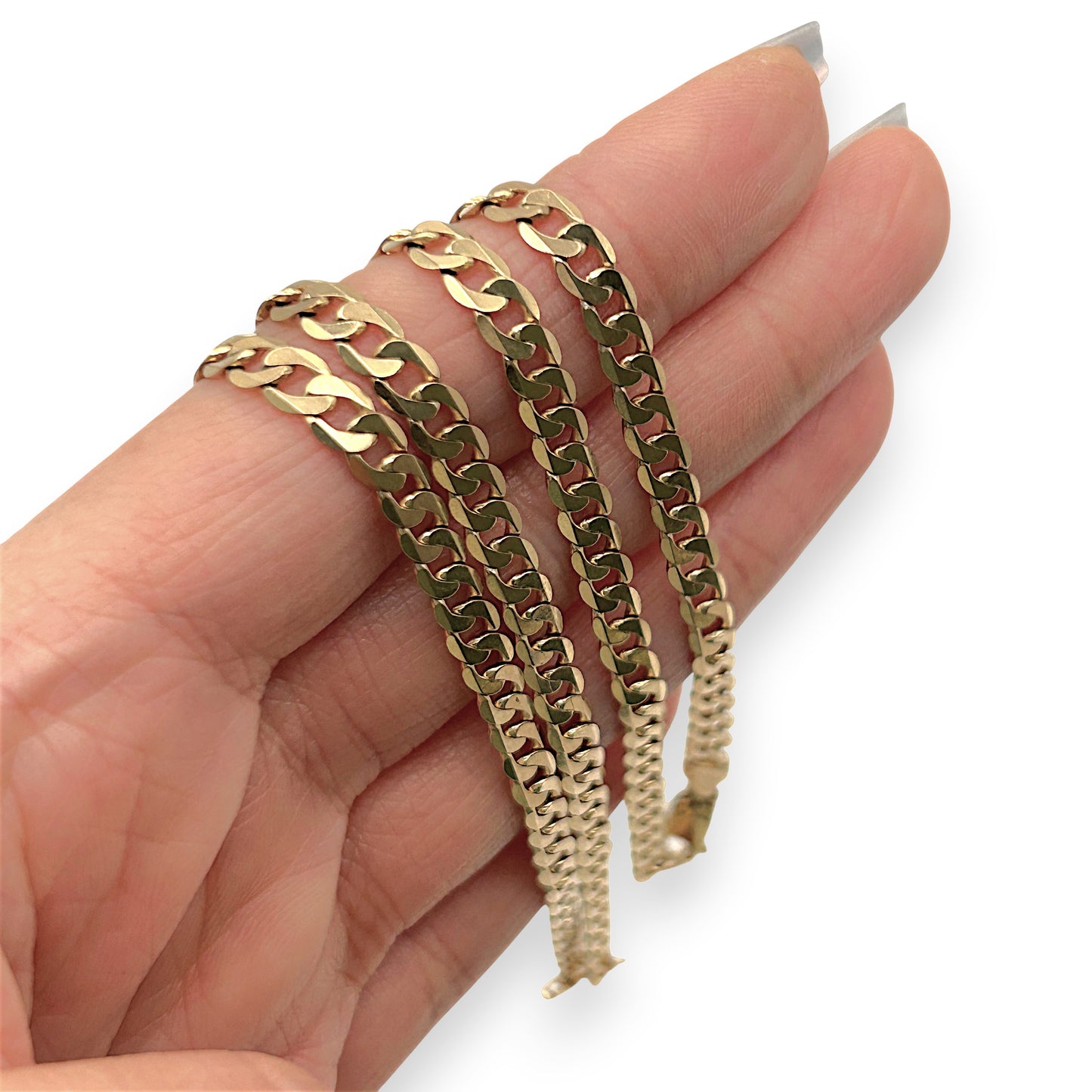 NZGD | 9ct Gold Sleekedge Curb Chain 54cm