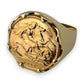 NZGD | 22ct (22K) Imperial 1910 Half Sovereign in 9ct Ring Size Y