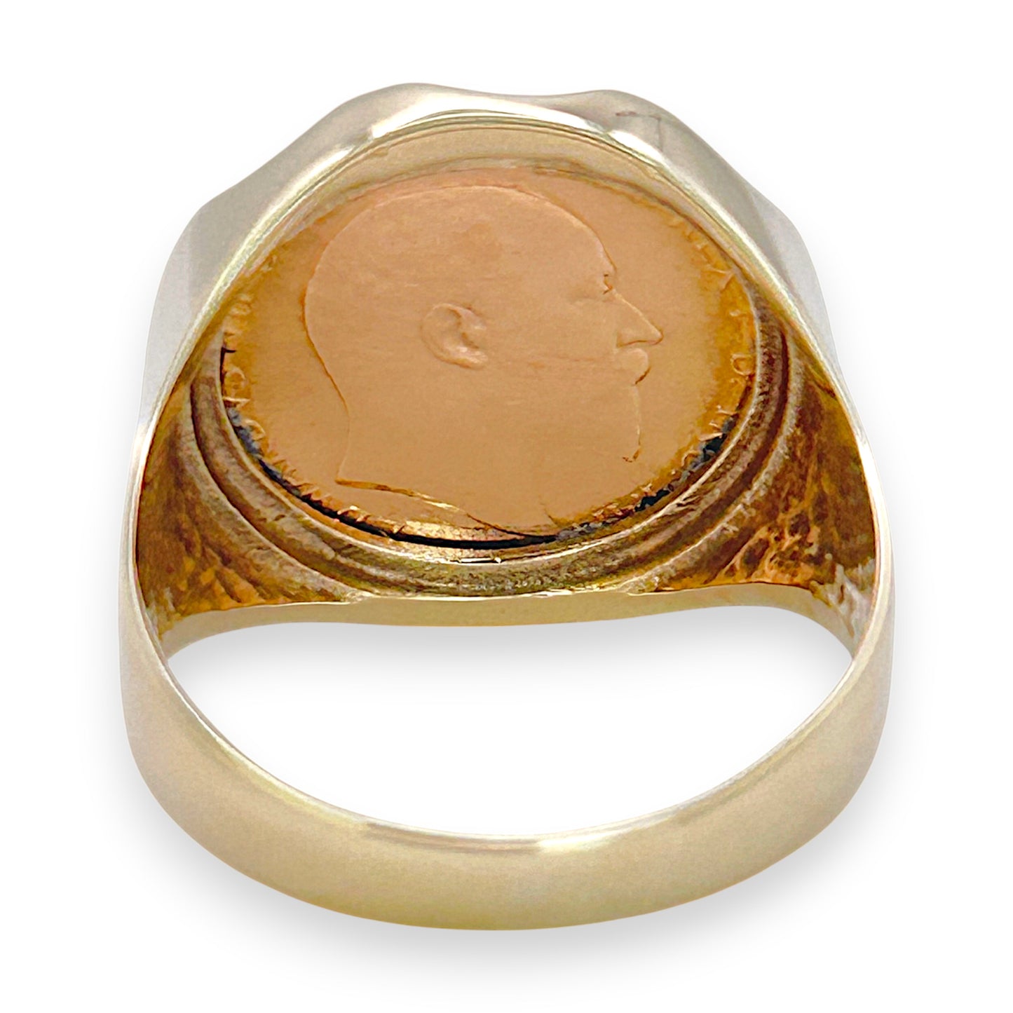 NZGD | 22ct (22K) Imperial 1910 Half Sovereign in 9ct Ring Size Y