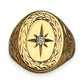 NZGD | 9ct Gold Auric North Star Signet Ring Size Z 1/2