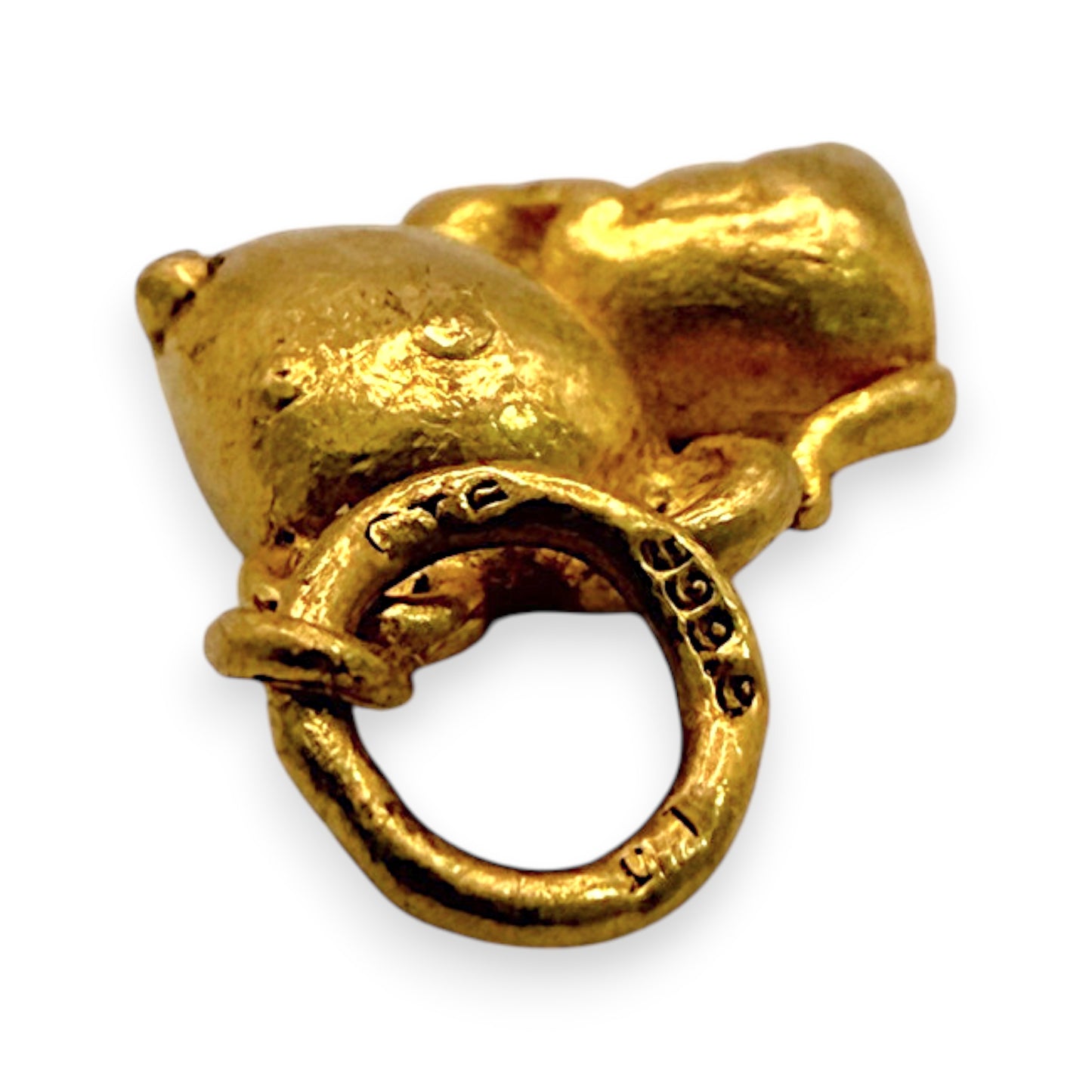 NZGD | 24ct Gold Little Lumi Mouse Pendant 12.7mm