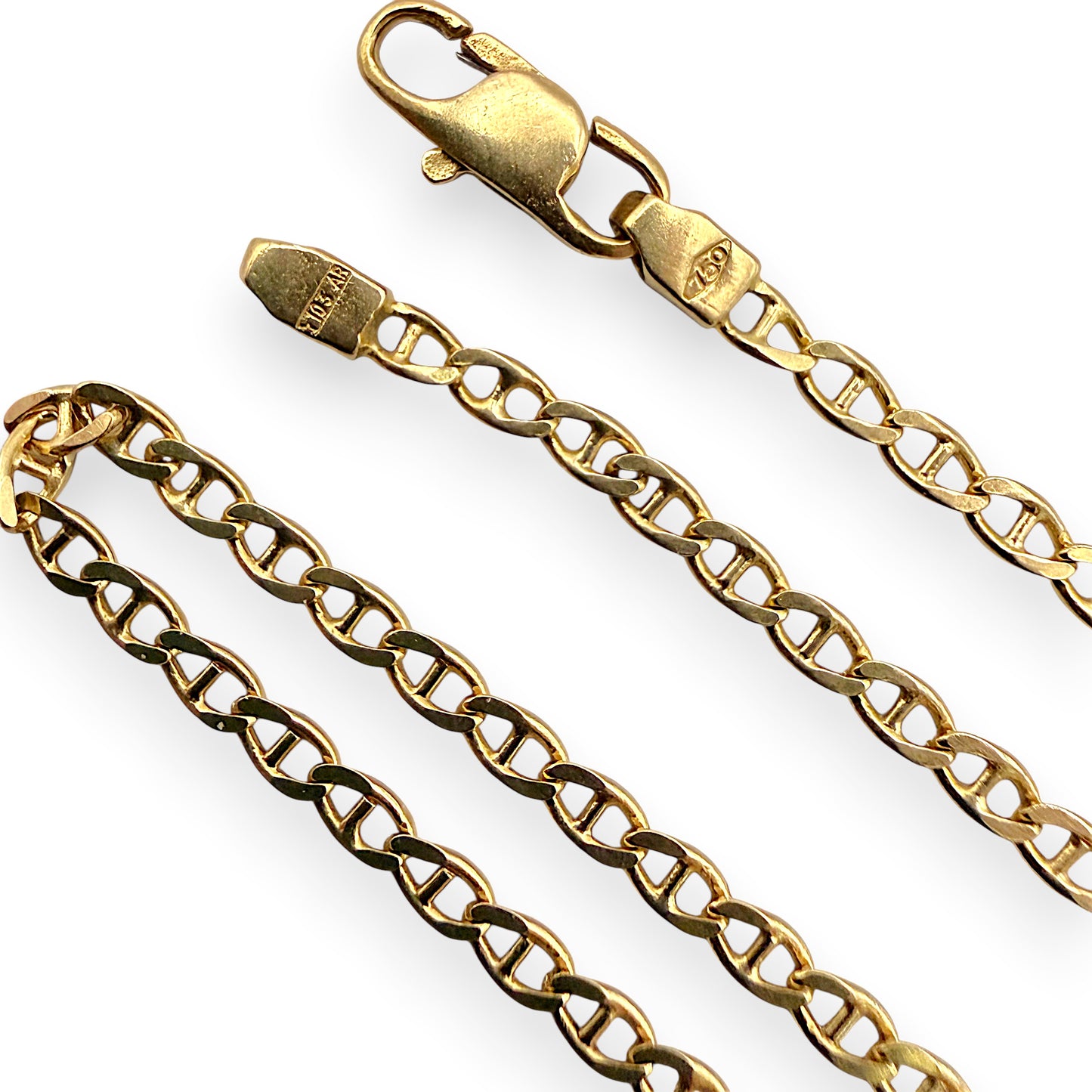 NZGD | 18ct Gold Modern Mariner Link Chain 45cm