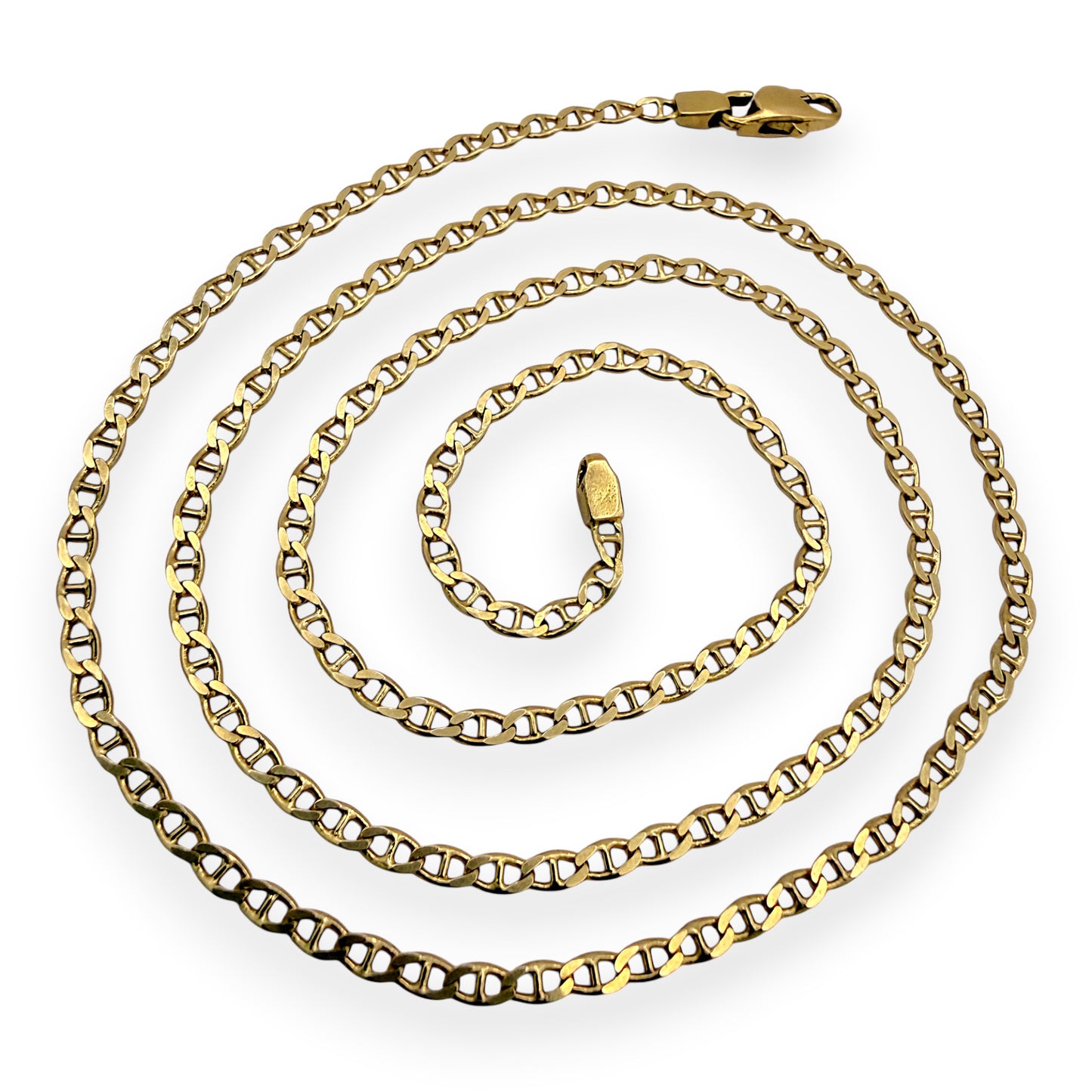 NZGD | 18ct Gold Modern Mariner Link Chain 45cm