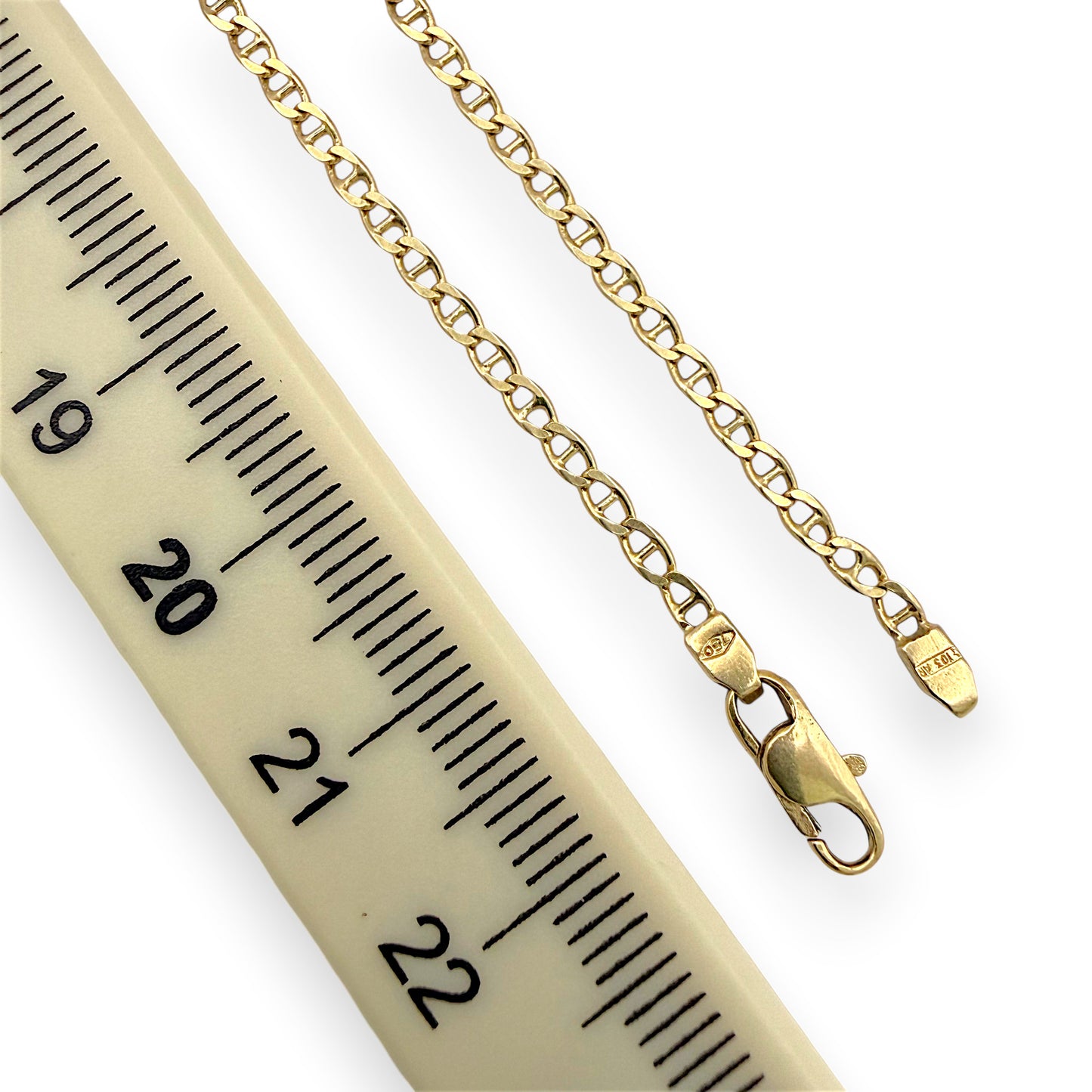NZGD | 18ct Gold Modern Mariner Link Chain 45cm