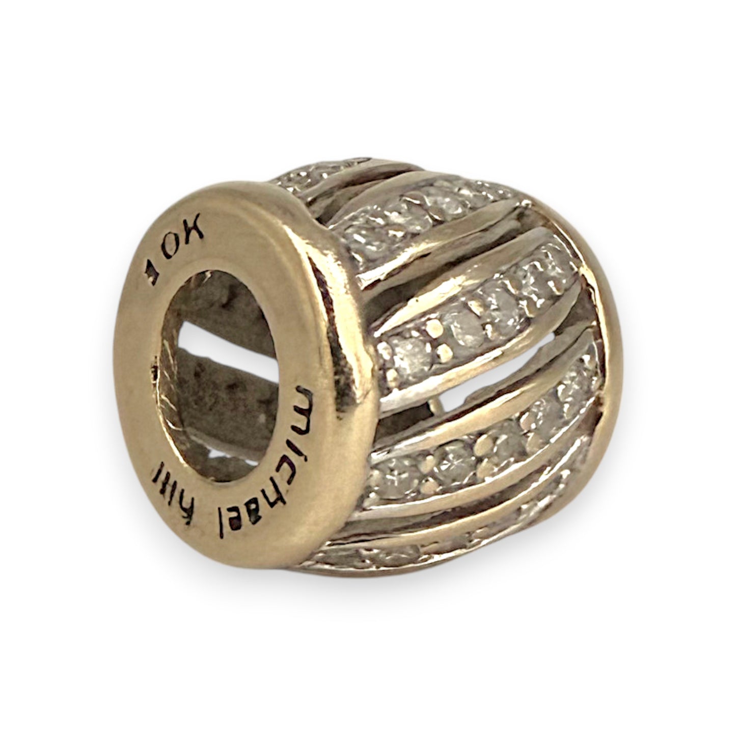 NZGD | 10ct Gold MICHAEL HILL Diamond Accent Bead Charm