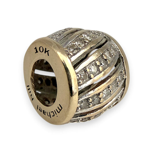 NZGD | 10ct Gold MICHAEL HILL Diamond Accent Bead Charm