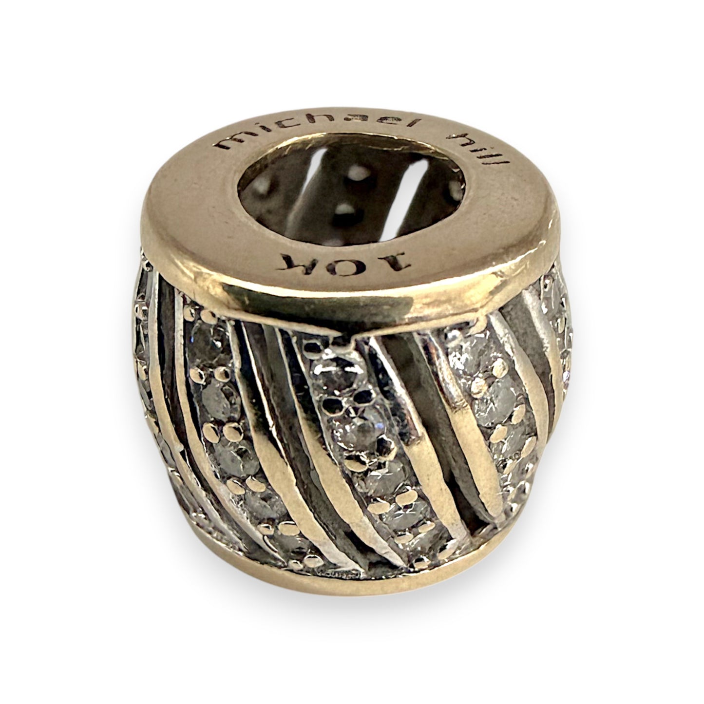 NZGD | 10ct Gold MICHAEL HILL Diamond Accent Bead Charm