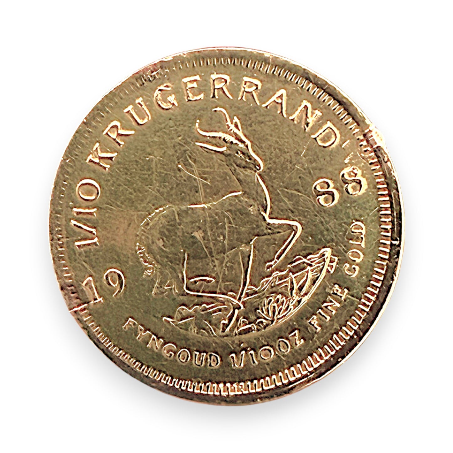 NZGD | 22ct Gold Coin 1988 Krugerrand South Africa 1/10 oz