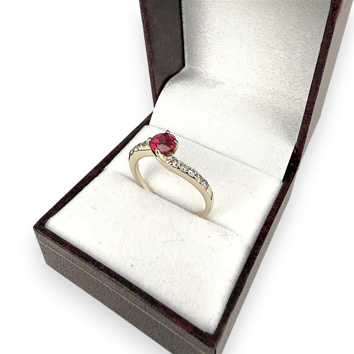 NZGD | 9ct Gold Crimson Glow Crown Ruby Ring Size O