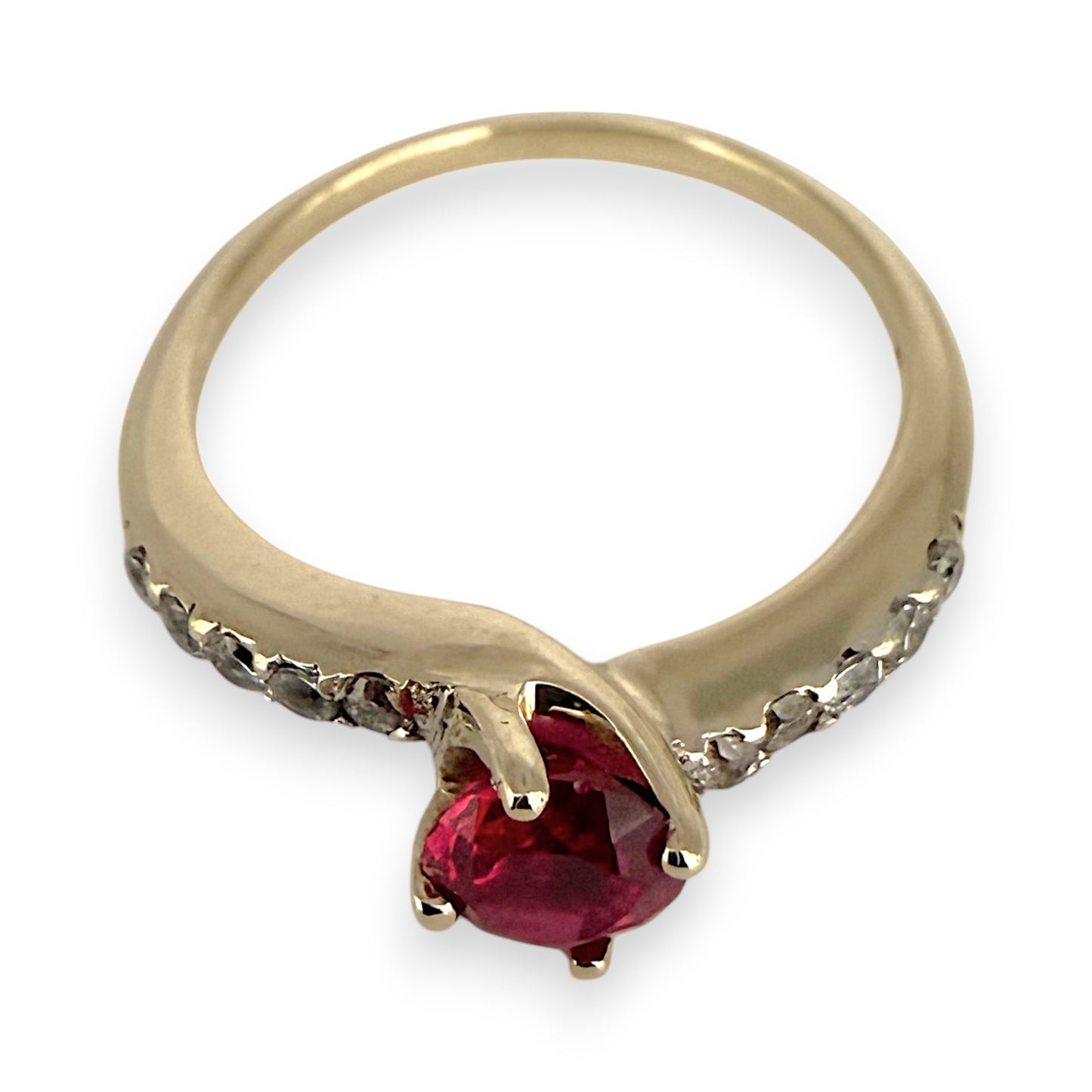 NZGD | 9ct Gold Crimson Glow Crown Ruby Ring Size O