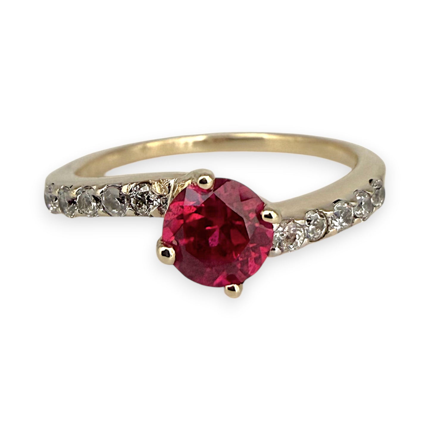 NZGD | 9ct Gold Crimson Glow Crown Ruby Ring Size O