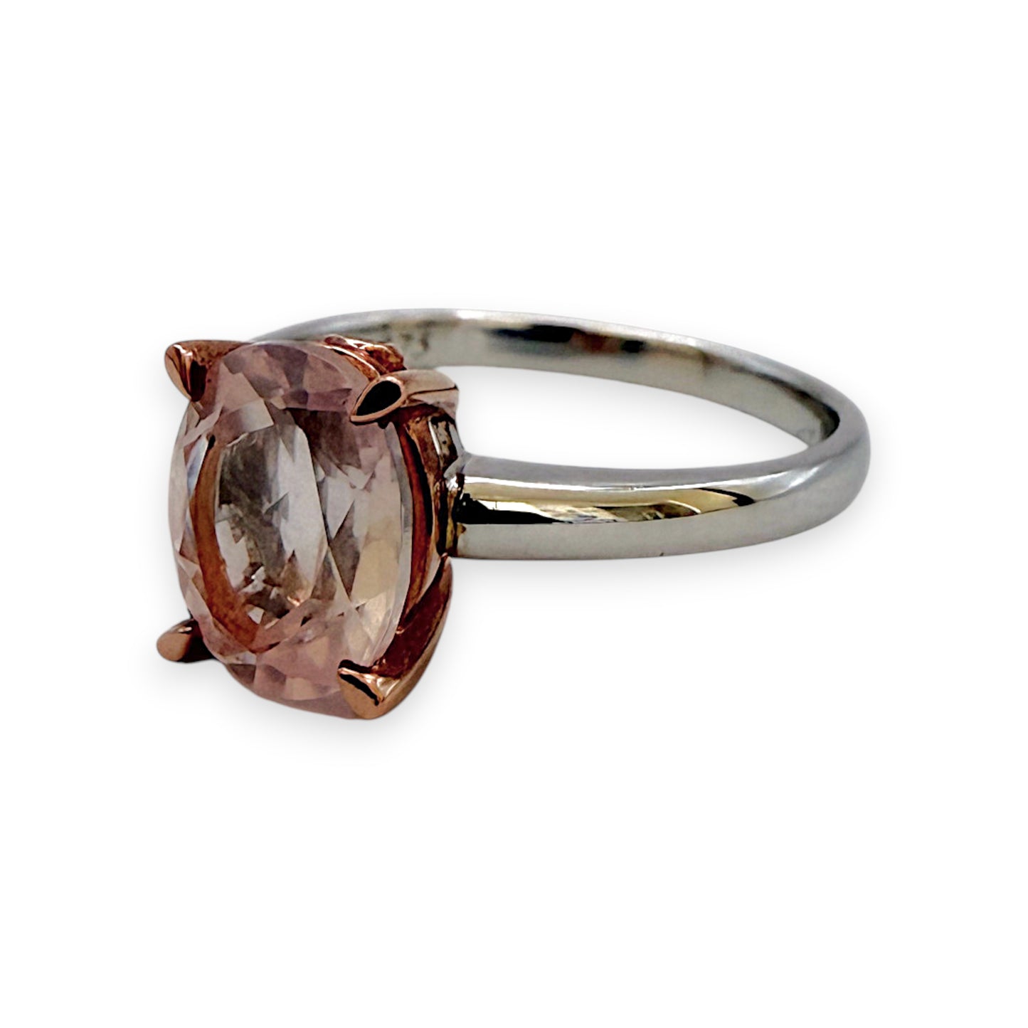 NZGD | 9ct W/R Gold Enchanted Rose Glow Ring Size O 