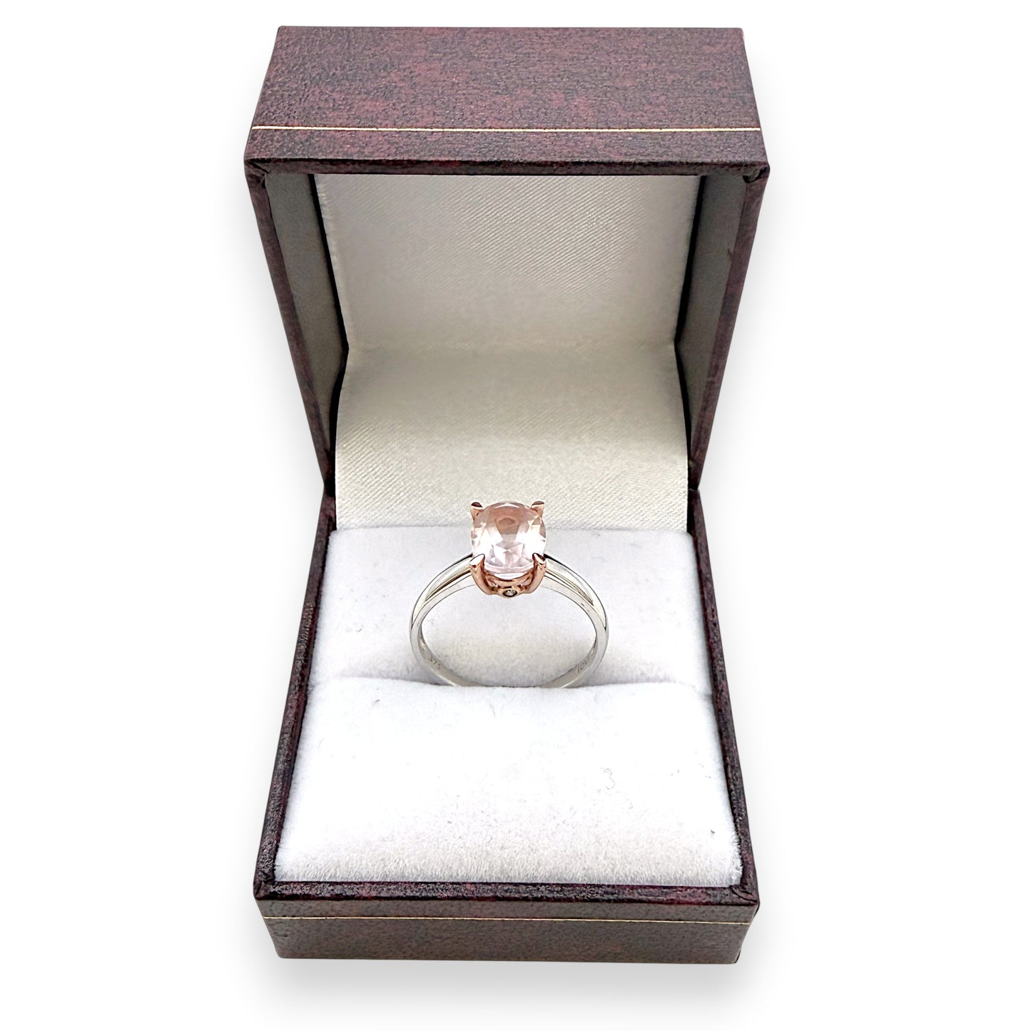 NZGD | 9ct W/R Gold Enchanted Rose Glow Ring Size O 