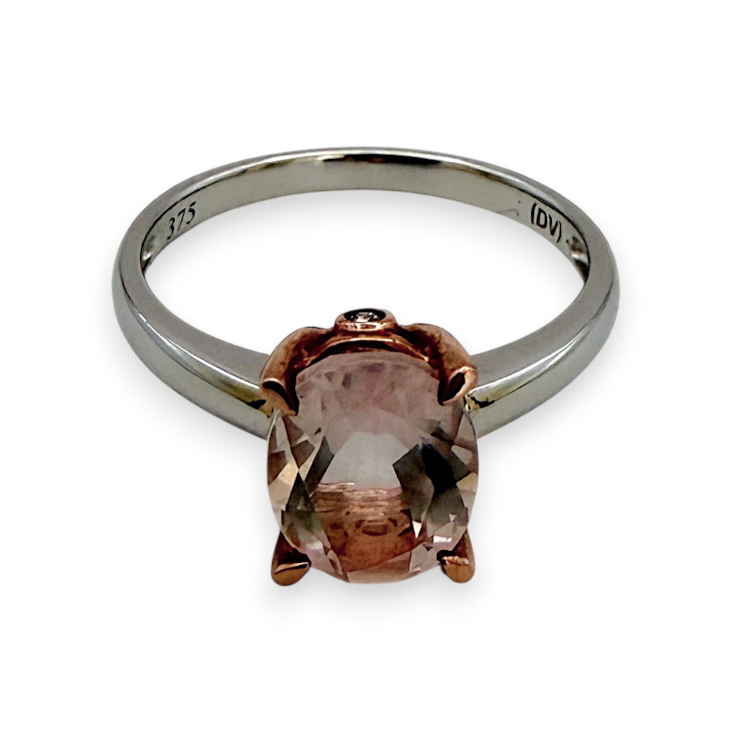 NZGD | 9ct W/R Gold Enchanted Rose Glow Ring Size O 
