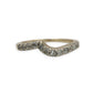 NZGD | 9ct Gold CZ Wishbone Ring Size Q