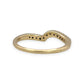 NZGD | 9ct Gold CZ Wishbone Ring Size Q