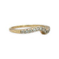 NZGD | 9ct Gold CZ Wishbone Ring Size Q