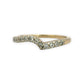 NZGD | 9ct Gold CZ Wishbone Ring Size Q