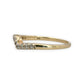 NZGD | 9ct Gold CZ Wishbone Ring Size Q
