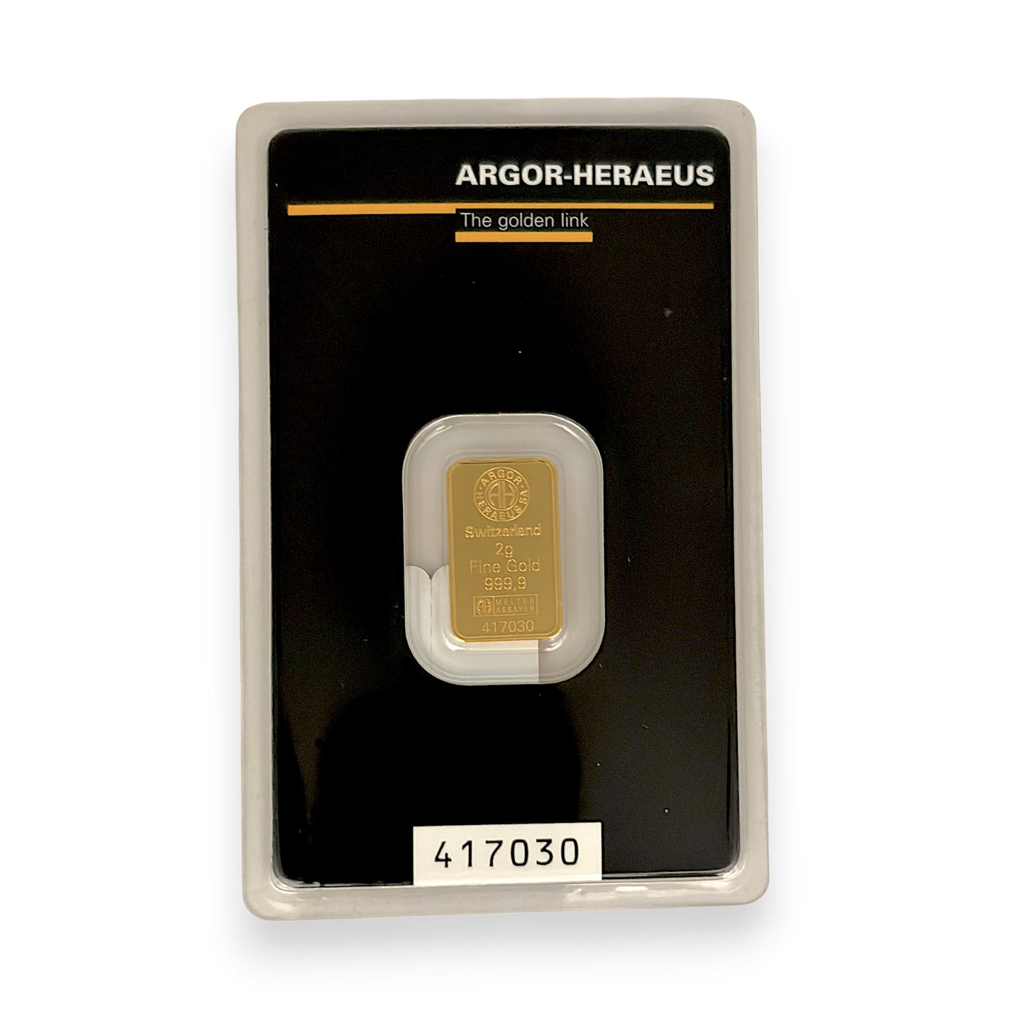 NZGD | 24ct Gold Bar Argor‑Heraeus 2 Gram - Swiss Bar
