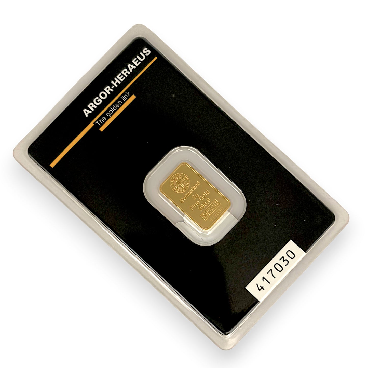 NZGD | 24ct Gold Bar Argor‑Heraeus 2 Gram - Swiss Bar