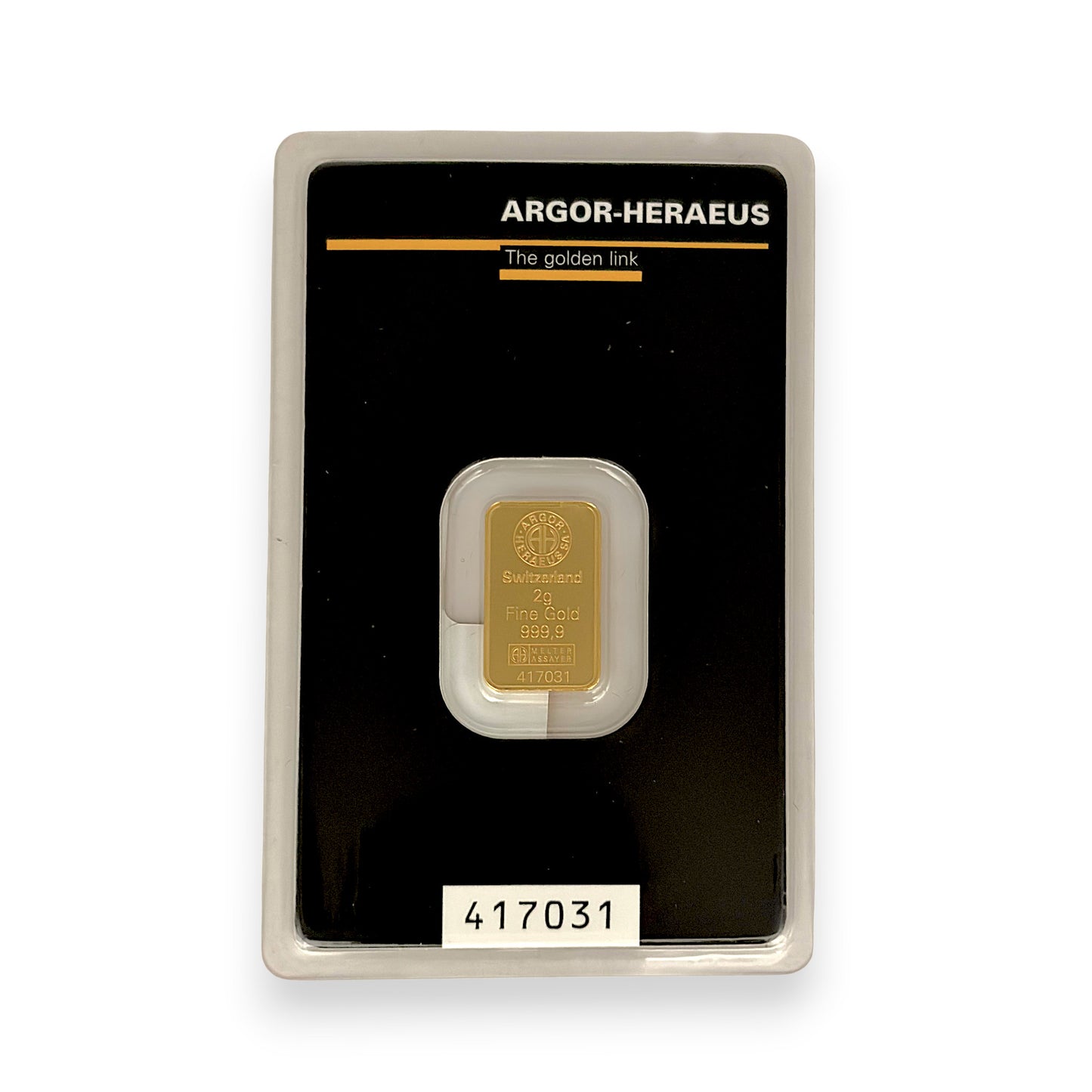 NZGD | 24ct Gold Bar Argor‑Heraeus 2 Gram - Swiss Bar