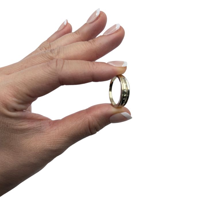 Timeless 9ct Gold Flush Set Diamond Band
