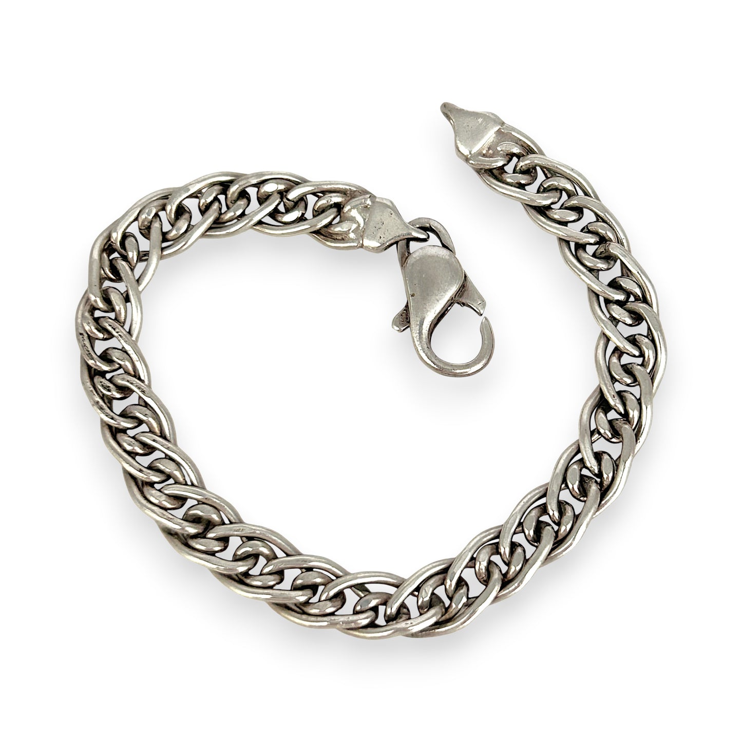 NZGD | Sterling Silver Valente Dual‑Link Bracelet 19cm