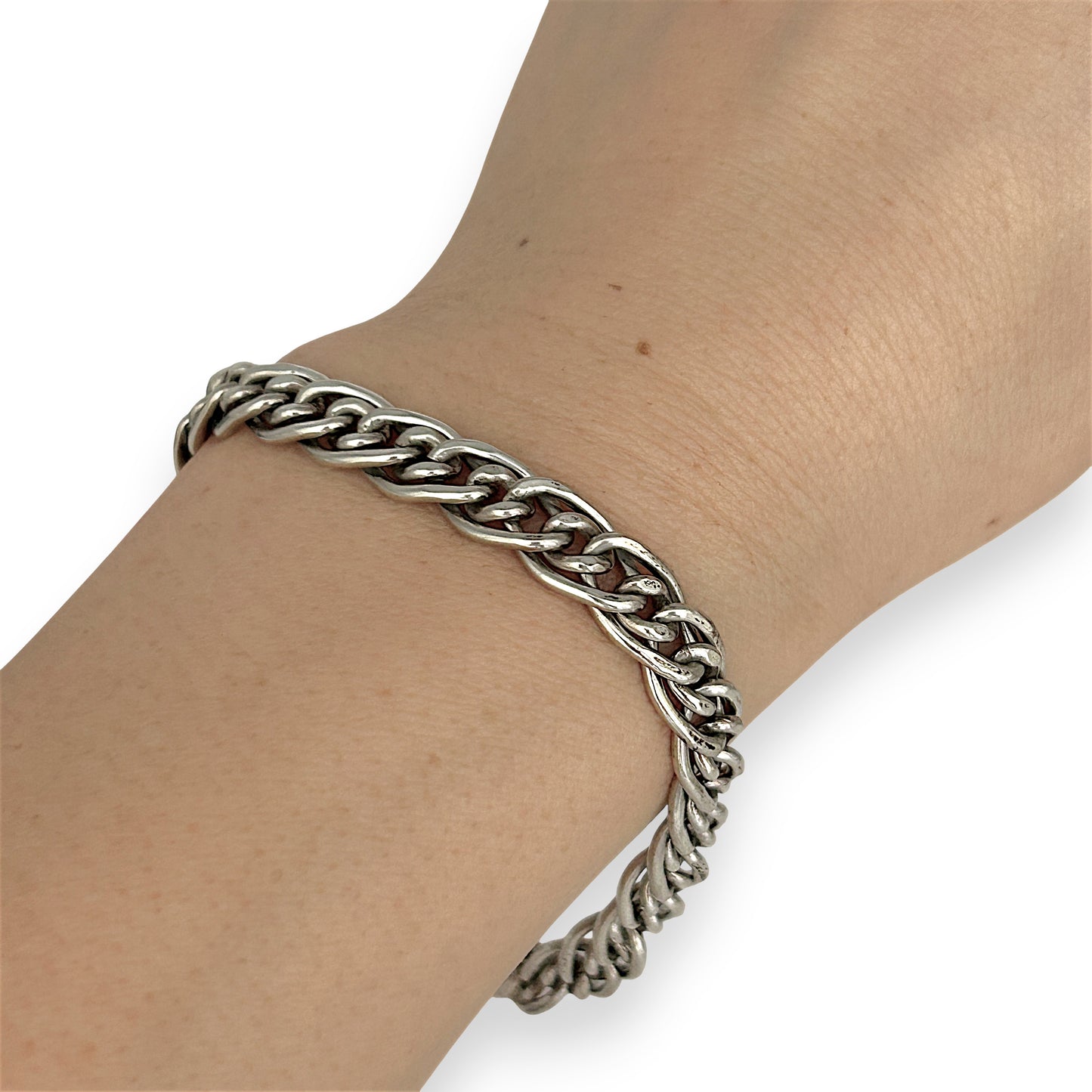 NZGD | Sterling Silver Valente Dual‑Link Bracelet 19cm