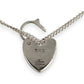 SILVER DEAL | Sterling Silver Vintage Hear Padlock Curb Link Bracelet 18cm