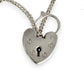SILVER DEAL | Sterling Silver Vintage Hear Padlock Curb Link Bracelet 18cm