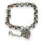 SILVER DEAL | Sterling Silver Vintage Belcher Padlock Bracelet 19cm
