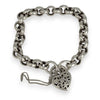 SILVER DEAL | Sterling Silver Vintage Belcher Padlock Bracelet 19cm