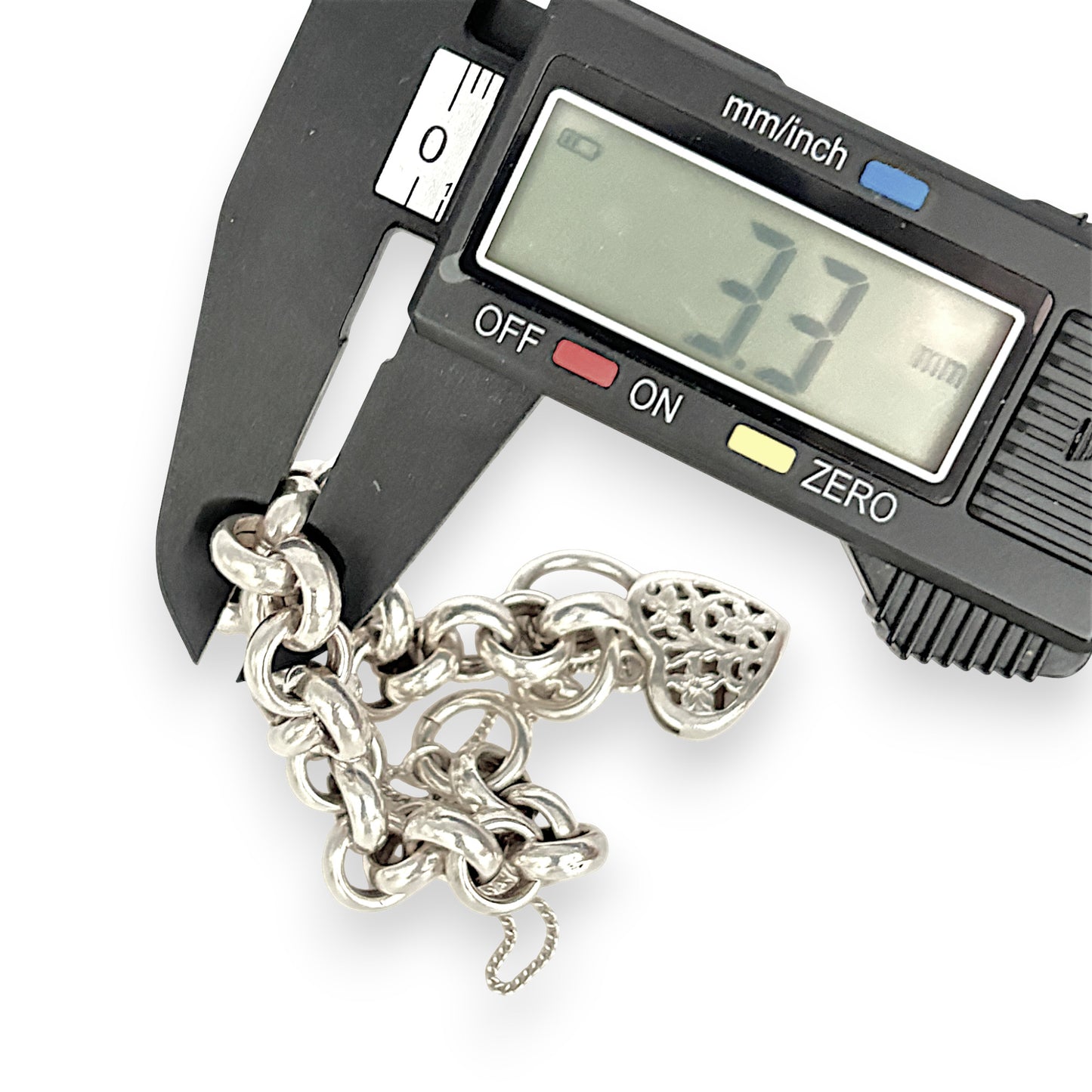 SILVER DEAL | Sterling Silver Vintage Belcher Padlock Bracelet 19cm