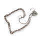SILVER DEAL | Sterling Silver Cuban Link Bracelet with Heart Padlock  19cm