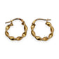 9ct Gold Light Weight Twisted Hoop Earrings. R # 415