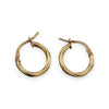 9ct Gold Light Weight Twisted Earrings. R # 416