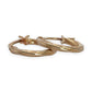 9ct Gold Light Weight Twisted Earrings. R # 416