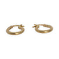 9ct Gold French Look Twisted Hoop Earrings. R # 413
