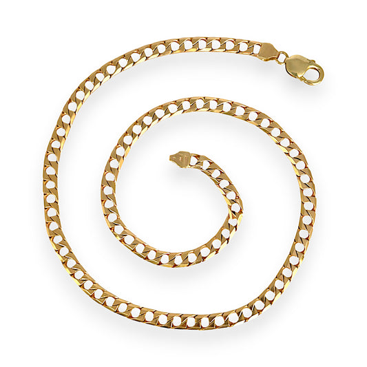 GOLD DEAL | FLASH SALE 9ct (9K) Gold Square Curb/Cuban Link Chain Length 58cm