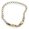 9ct Gold Oval Link Solid Bracelet, Diamond & Engraved "I ♡ YOU". R # 424
