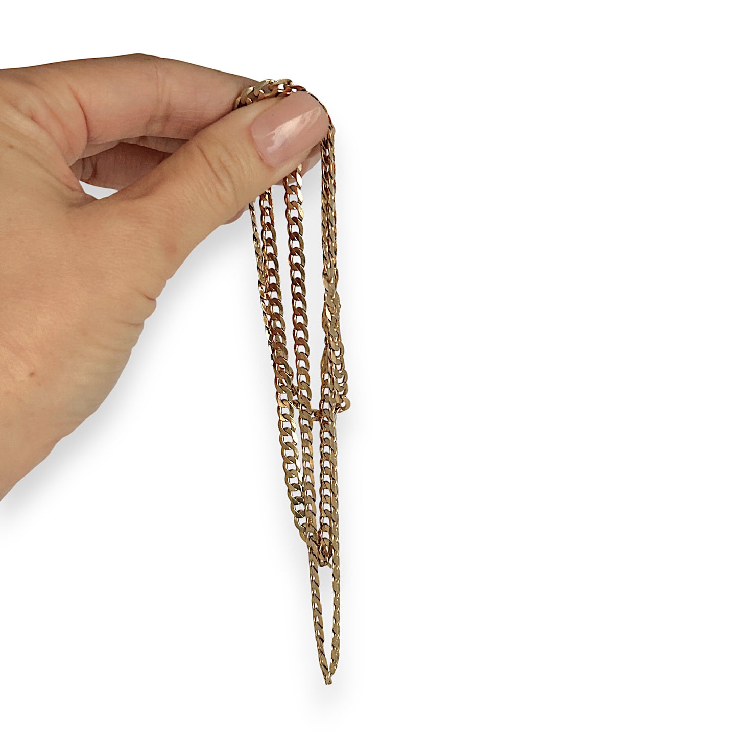 GOLD DEAL | 9ct (9K) Gold Flat Curb Link 70cm Chain Valuation $4,175