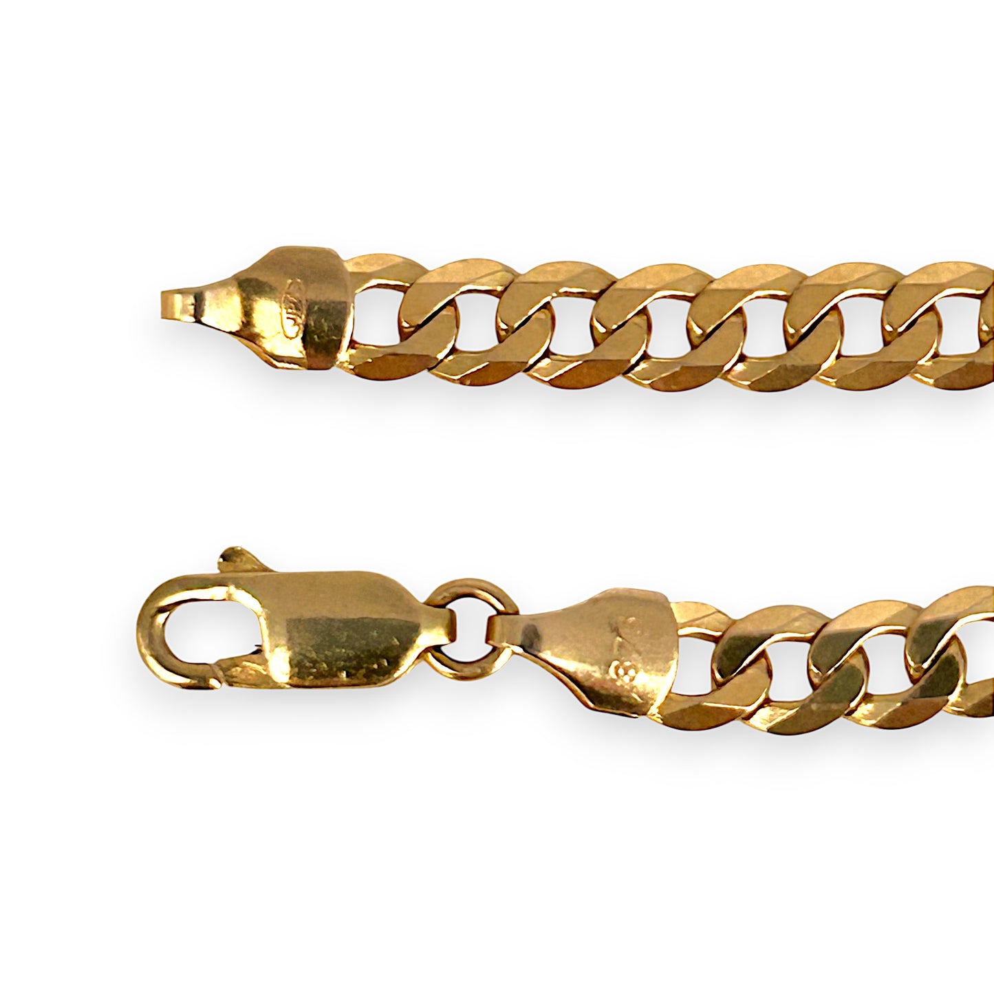 GOLD DEAL | 9ct (9K) Gold Flat Curb Link 70cm Chain Valuation $4,175