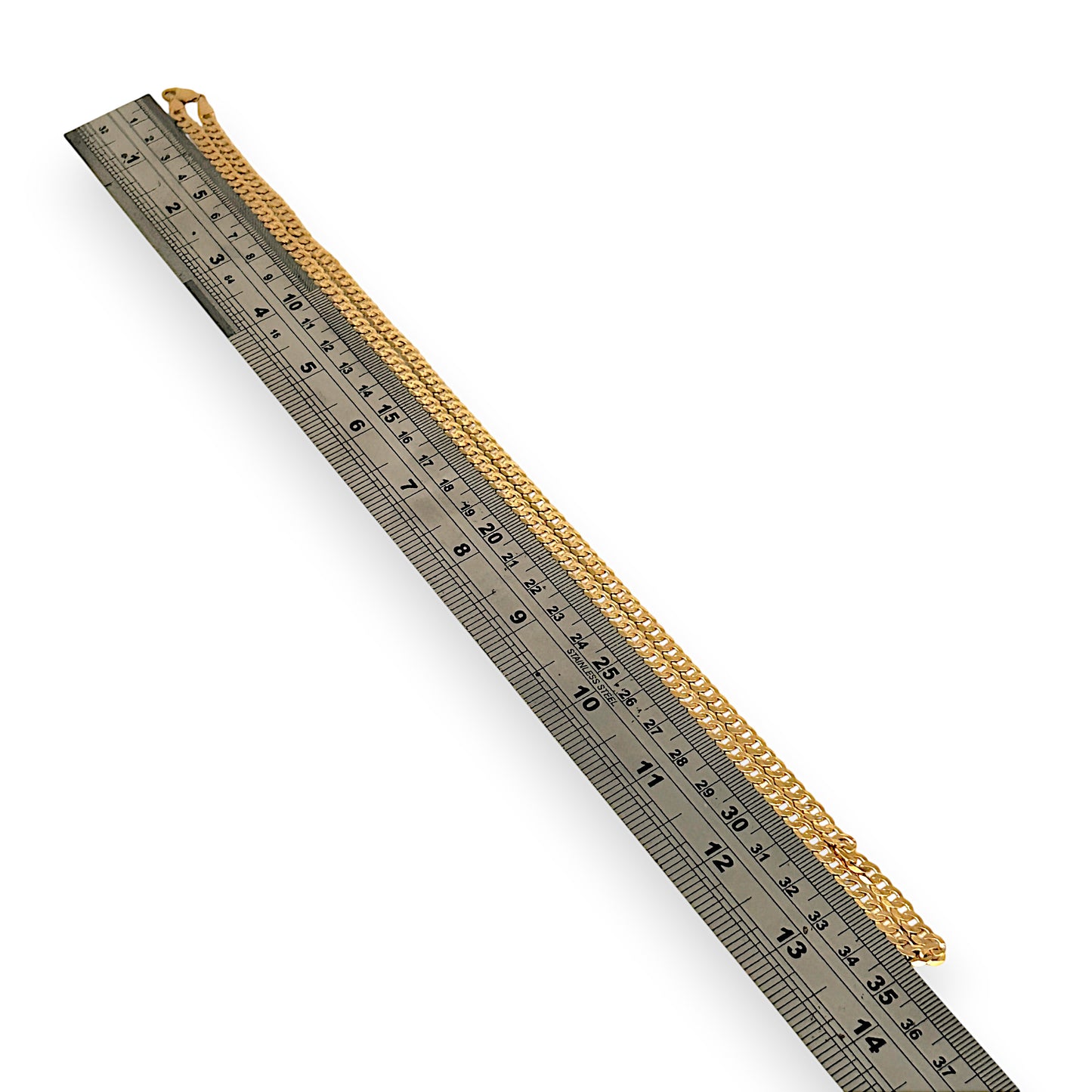 GOLD DEAL | 9ct (9K) Gold Flat Curb Link 70cm Chain Valuation $4,175