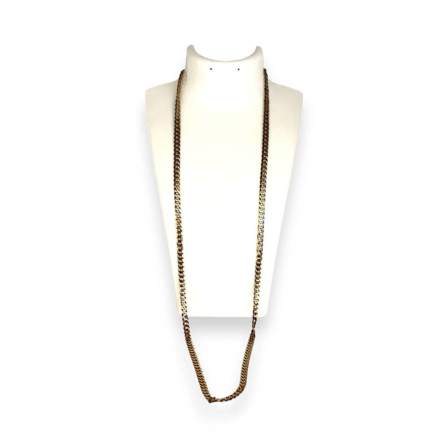 GOLD DEAL | 9ct (9K) Gold Flat Curb Link 70cm Chain Valuation $4,175
