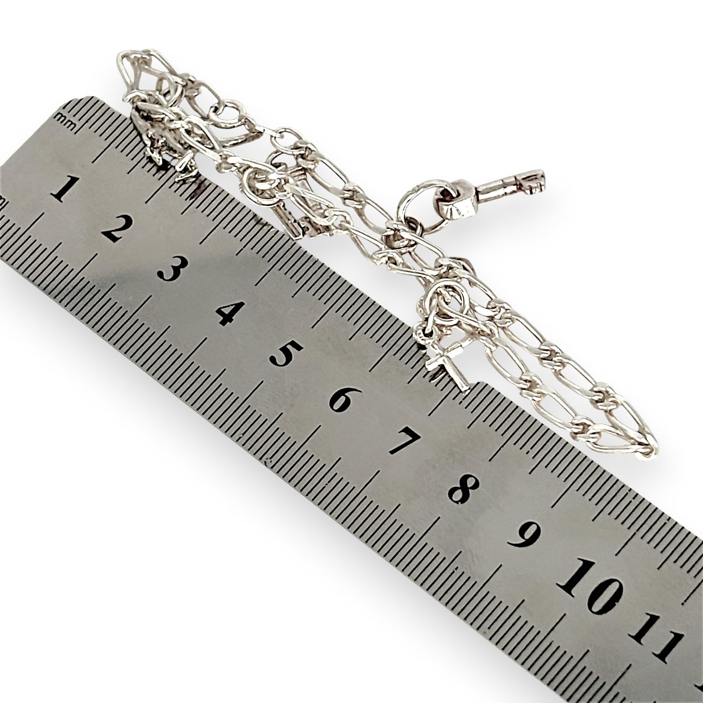 SILVER DEAL | Sterling Silver Charm Bracelet- Keys & Anchor & Kangaroo