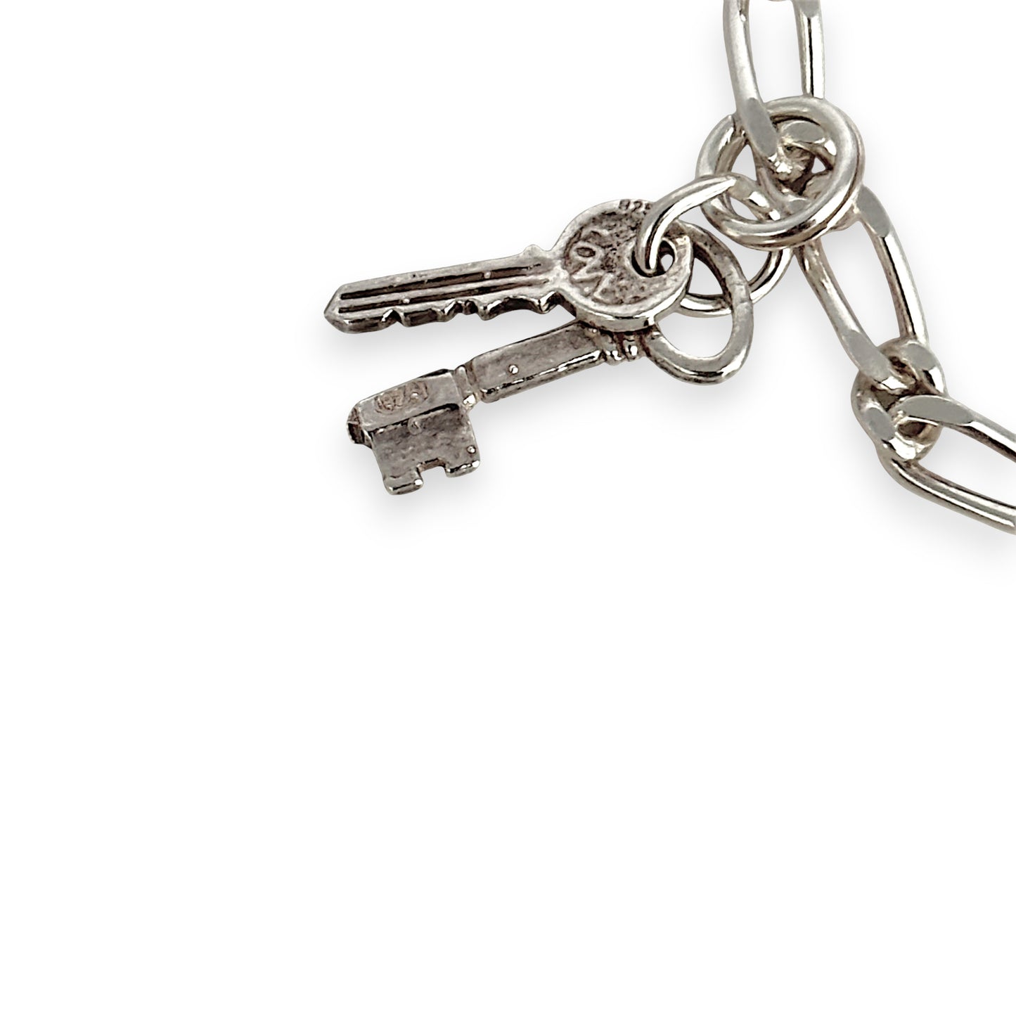 SILVER DEAL | Sterling Silver Charm Bracelet- Keys & Anchor & Kangaroo